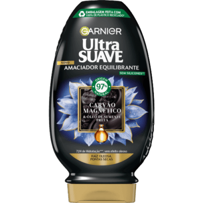 ULTRA SUAVE AMAC. EQUILIBRANTE C/CARVÃO MAGNÉTICO 400ML