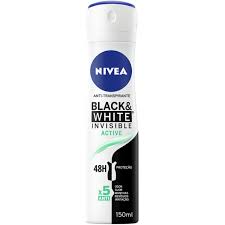 NIVEA DEO SPRAY INVISIBLE BLACK & WHITE ACTIVE 150ML