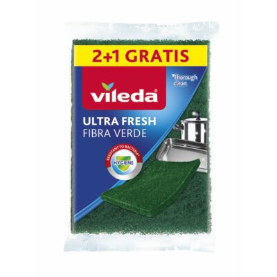 VILEDA ESFREGÃO ULTRA FRESH FIBRA VERDE 2+1UNI.
