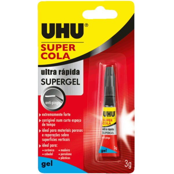 UHU SUPER COLA ULTRA RÁPIDA SUPER GEL 3GR.