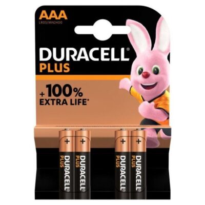 DURACELL PILHA PLUS POWER AAA LR3 1.5V BL4