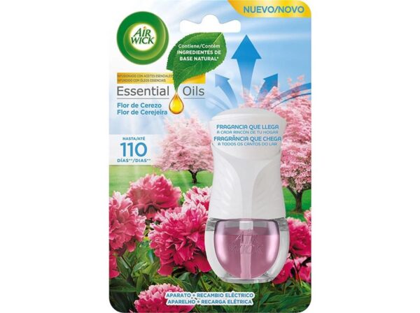 AIR WICK DIFUSOR+RECARGA ELÉCTRICO FLOR CEREJEIRA 19ML