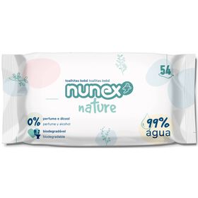 NUNEX TOALHITAS NATURE 99% ÁGUA 54UNI.