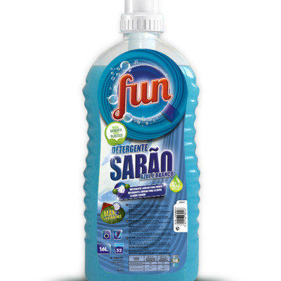 FUN DETERGENTE ROUPA SABÃO AZUL E BRANCO 1,6L