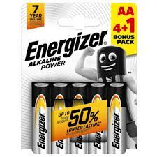 ENERGIZER PILHA ALKALINA POWER AA LR06 1.5V BL4+1