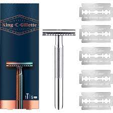 GILLETTE MÁQUINA DUPLO GUME KING.C.GILLETTE MAQ + 5 LAMINAS