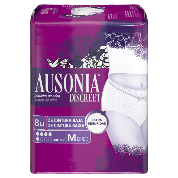 AUSONIA DISCREET PANTS CINTA BAIXA TAM. M 8UNI.