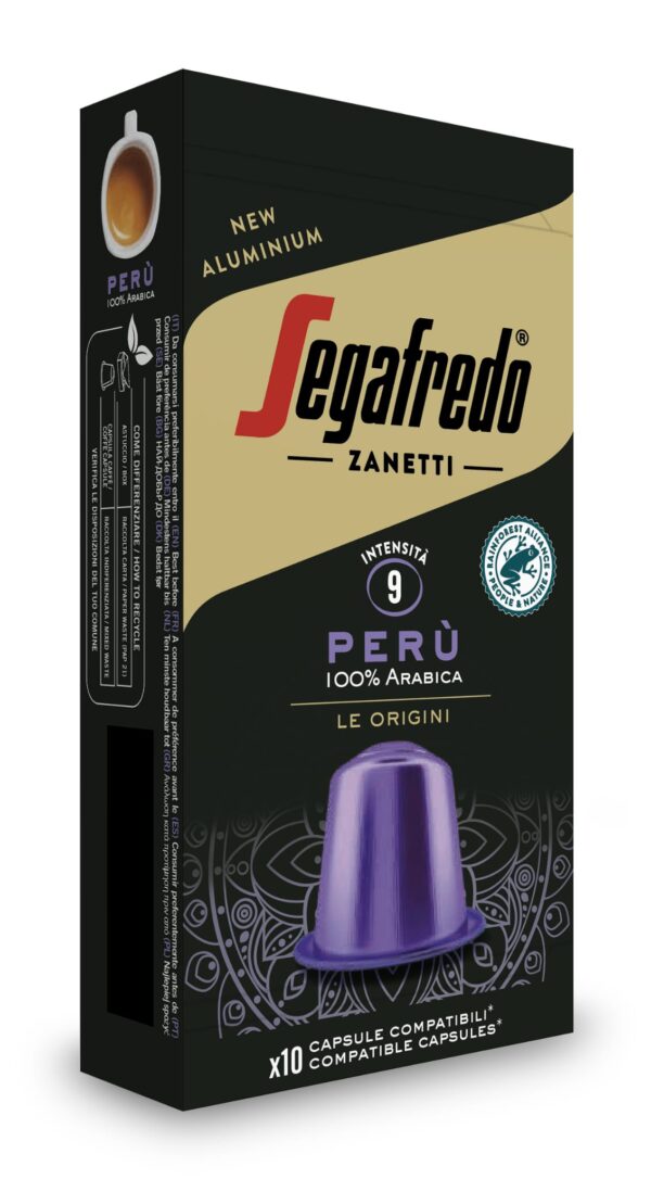 SEGAFREDO CAPS CAFÉ PERÚ 100%ARÁBICA INTENSIDADE 9 10X5.1GR.