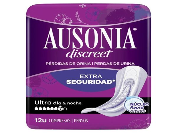 AUSONIA DISCREET PENSO ULTRA DIA & NOITE 12UNI.