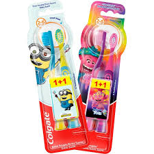 COLGATE ESCOVA CRIANÇA MINION & TROLL 2-6 ANOS PACK 2UNI.