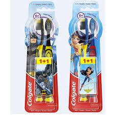 COLGATE ESCOVA CRIANÇA BATMAN & WONDER 6+ ANOS PACK 2UNI.