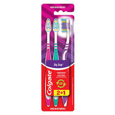 COLGATE ESCOVA ZIG ZAG MEDIO PACK 2+1UNI.
