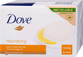 DOVE SABONETE NOURISHING OLEO DE ARGÃO 4X90GR.