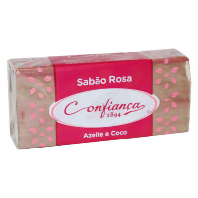 CONFIANÇA SABÃO BLOCO ROSA 400GR.