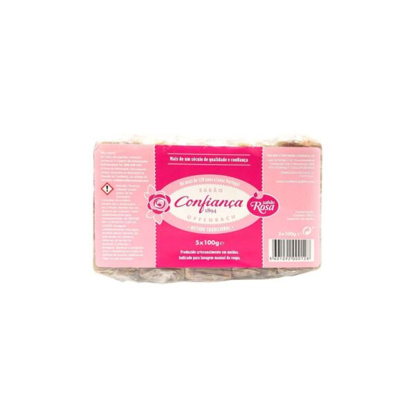 CONFIANÇA SABÃO ROSA FATIADO 5X100GR.