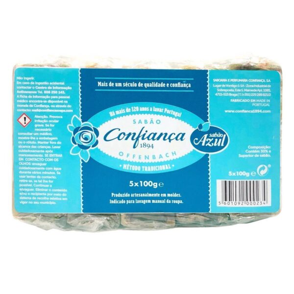 CONFIANÇA SABÃO AZUL FATIADO 5X100GR.