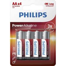 PHILIPS PILHA POWER ALKALINA LR6 MIGNON 1.5V AA BL4