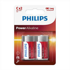 PHILIPS PILHA POWER ALKALINA LR14 MONO 1.5V C BL2