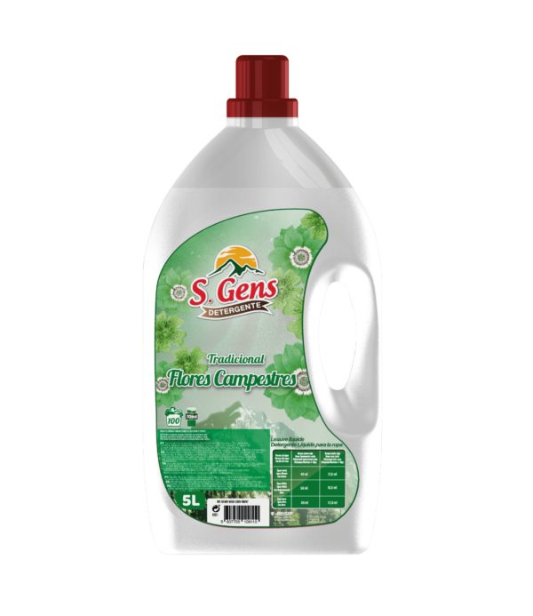 S.GENS DETERGENTE TRADICIONAL FLORES CAMPESTRES 100D 5L