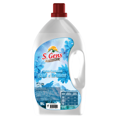 S.GENS DETERGENTE SABÃO TRADICIONAL AZUL E BRANCO 100D 5L