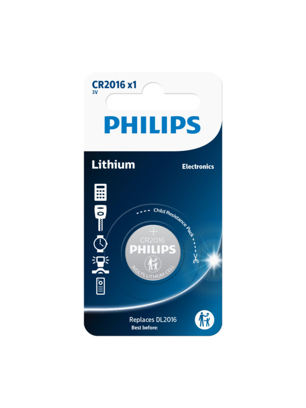PHILIPS PILHA LITHIUM CR 2016 3V BL1