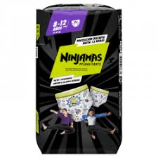 DODOT NINJAMAS CUECA UNISEXO 8-12 ANOS 27-43KG 9UNI.