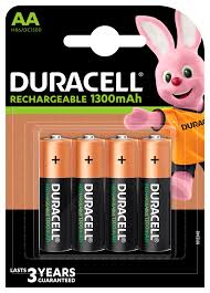 DURACELL PILHA RECARREGÁVEL AA HR6/DX1500 1300mAh BL4