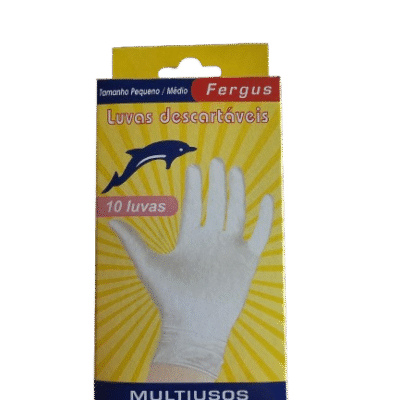 FERGUS LUVA LATÉX TAM. PEQUENO/MÉDIO 10UNI.