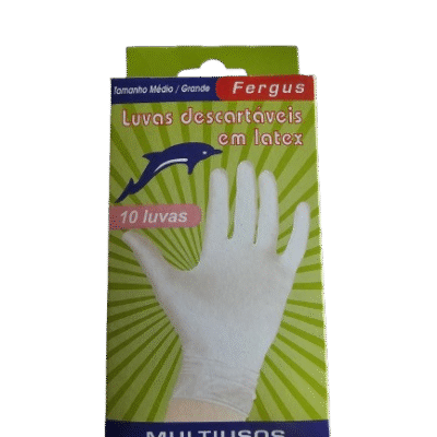 FERGUS LUVA LATÉX TAM. MÉDIO/GRANDE 10UNI.