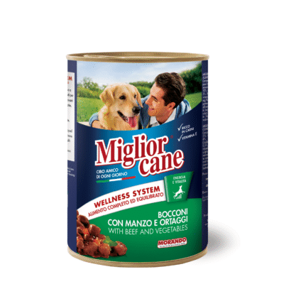 MIGLIOR CANE PEDAÇOS COM CARNE E LEGUMES 405GR.