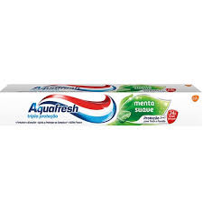AQUAFRESH TRIPLA PROTEÇÃO MENTA SUAVE 75ML