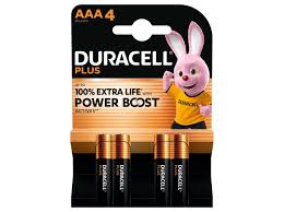 DURACELLL PILHA PLUS 100% EXTRA LIFE BOOST LR03 1.5V BL4