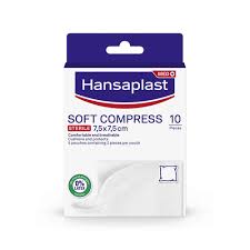 HANSAPLAST COMPRESSAS SUAVES ESTERILIZADAS 7.5X7.5CM 10UNI.