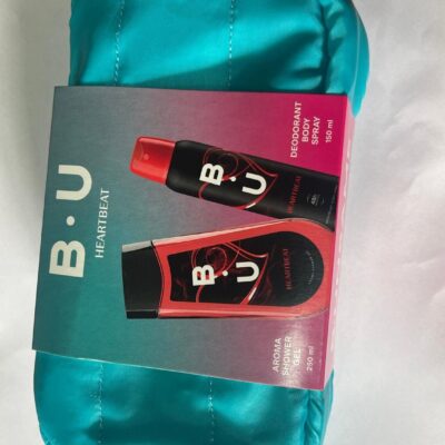 B.U PACK HEARTBEAT GEL DUCHE 250ML + DEO SPRAY 150ML +BOLSA