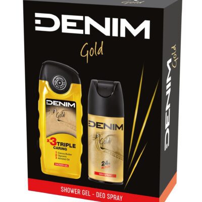 DENIM PACK GOLD GEL BANHO 250ML + DEO SPRAY 150ML